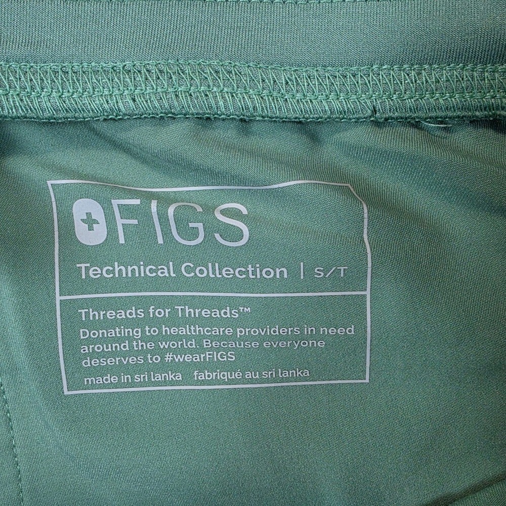 FIGS Livingston Scrub Pants Women Small Tall Lot of 2 Green Teal Straight Leg - Picture 3 of 16